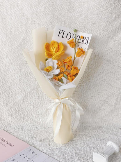 Handmade Crochet Flower Bouquet – Everlasting Rose Arrangement