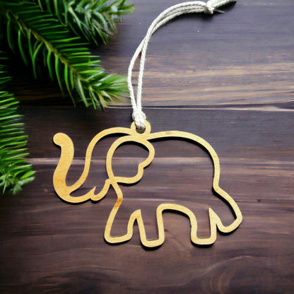 Wooden Elephant Friendship Ornament - Meaningful Best Friend Gift - Sisterhood Christmas Keepsake - Elephant Story Card Gift for Her
