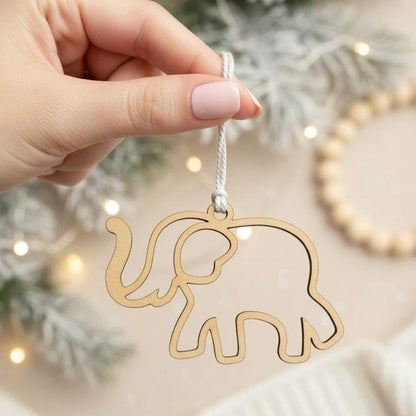 Wooden Elephant Friendship Ornament - Meaningful Best Friend Gift - Sisterhood Christmas Keepsake - Elephant Story Card Gift for Her